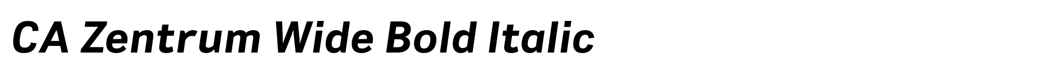 CA Zentrum Wide Bold Italic image